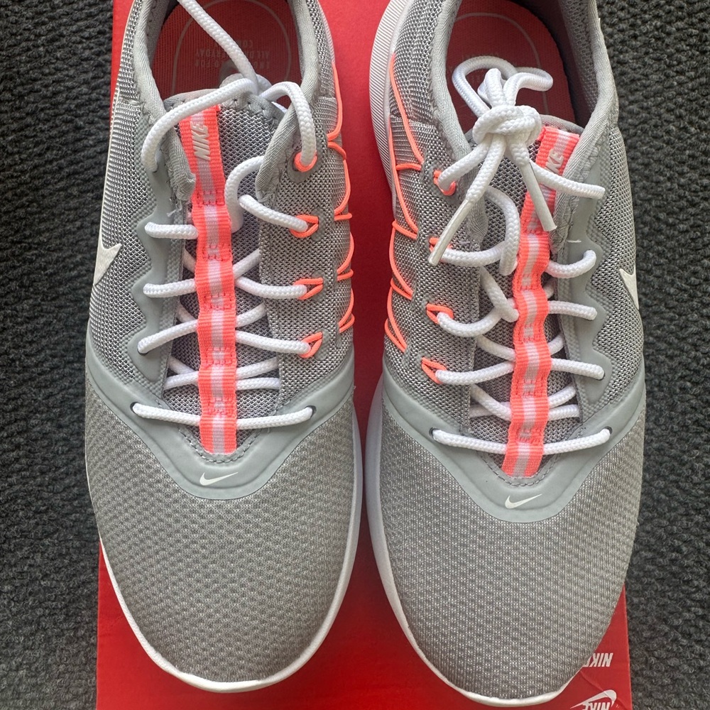 Nike Gray Sneakers with Coral Pink Accents